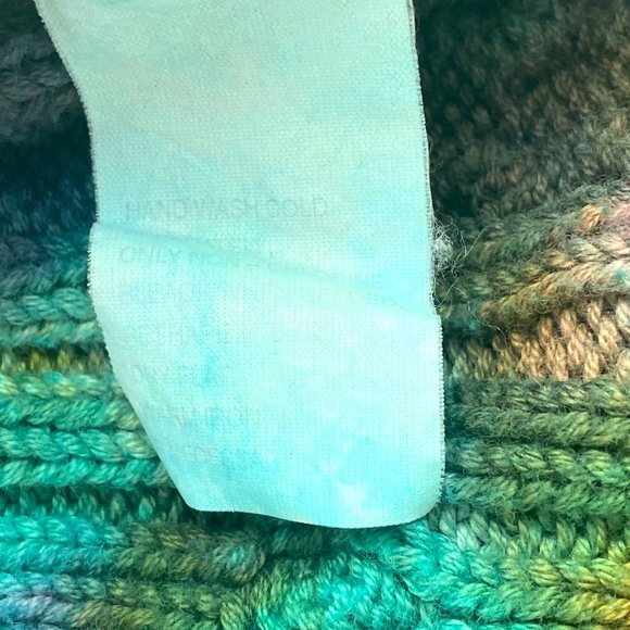 Jeanne Pierre V-Neck Knit Sweater One of a Kind Hand Tie Dyed Large - Picture 10 of 10